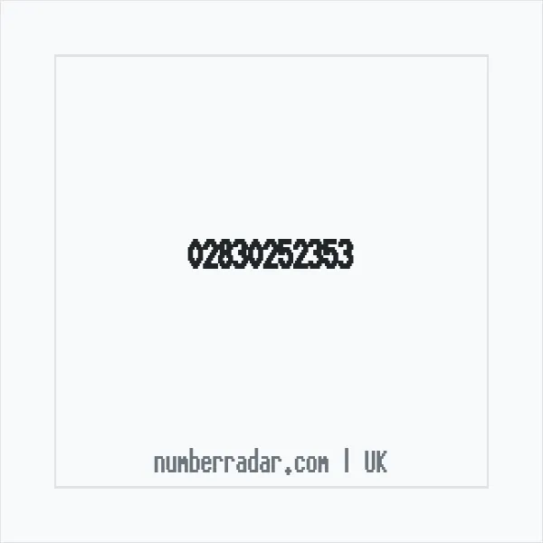 Reverse number check for +44 28 3025 2353 — who called me?