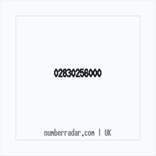 Reverse number check for +44 28 3025 6000 — who called me?