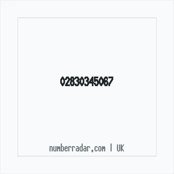 Reverse number check for +44 28 3034 5067 — who called me?