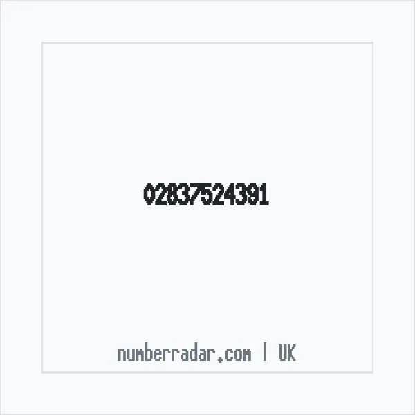 Reverse number check for +44 28 3752 4391 — who called me?