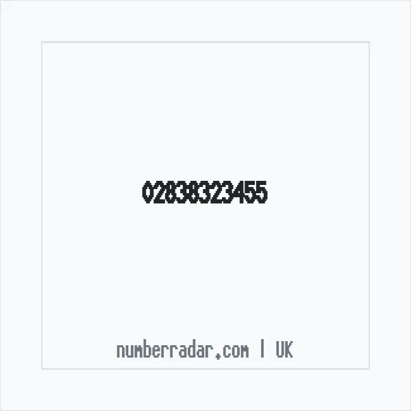 Reverse number check for +44 28 3832 3455 — who called me?