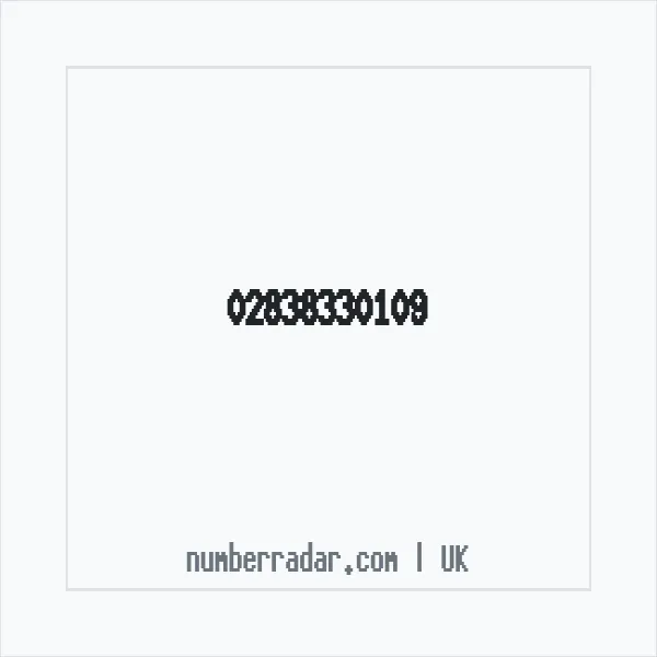 Reverse number check for +44 28 3833 0109 — who called me?