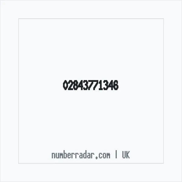 Reverse number check for +44 28 4377 1346 — who called me?