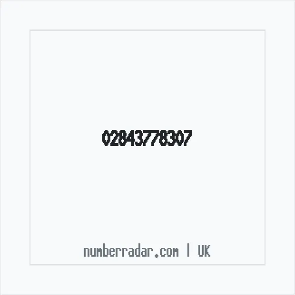 Reverse number check for +44 28 4377 8307 — who called me?