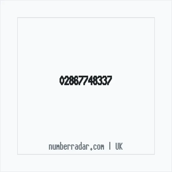 Reverse number check for +44 28 6774 8337 — who called me?