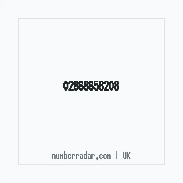Reverse number check for +44 28 6865 8208 — who called me?