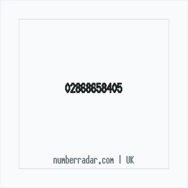 Reverse number check for +44 28 6865 8405 — who called me?
