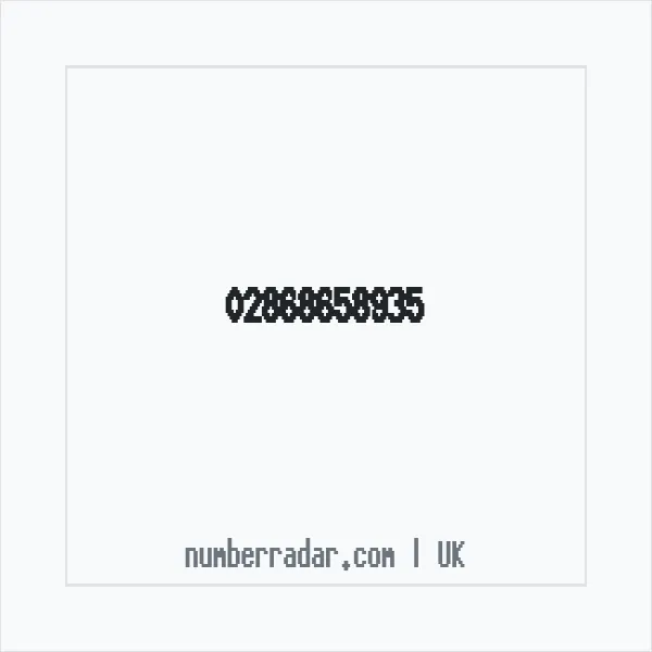 Reverse number check for +44 28 6865 8935 — who called me?