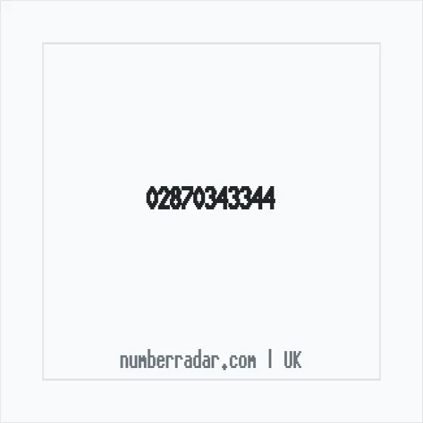 Reverse number check for +44 28 7034 3344 — who called me?