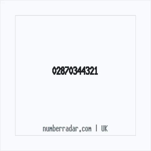 Reverse number check for +44 28 7034 4321 — who called me?
