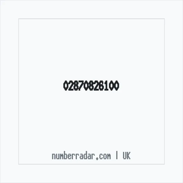 Reverse number check for +44 28 7082 6100 — who called me?
