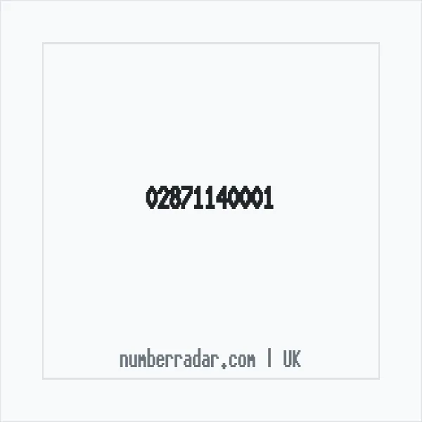 Reverse number check for +44 28 7114 0001 — who called me?