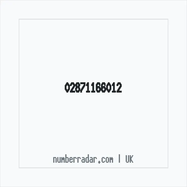 Reverse number check for +44 28 7116 6012 — who called me?