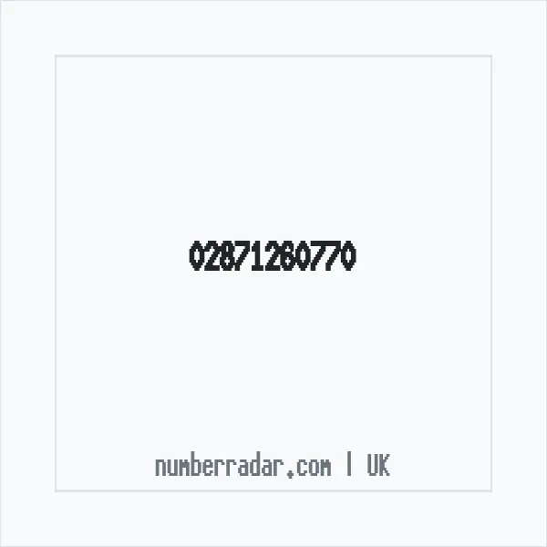 Reverse number check for +44 28 7126 0770 — who called me?