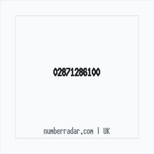 Reverse number check for +44 28 7128 6100 — who called me?