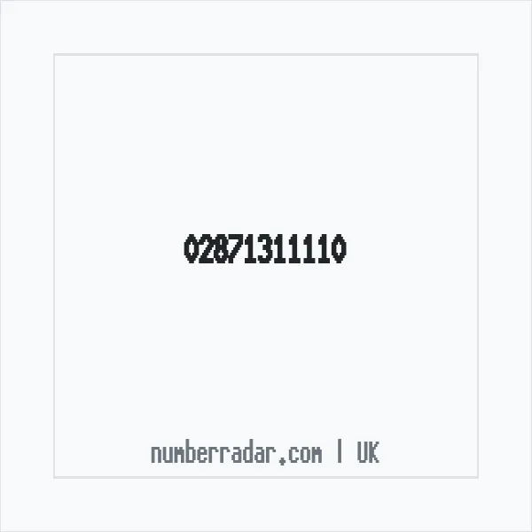 Reverse number check for +44 28 7131 1110 — who called me?