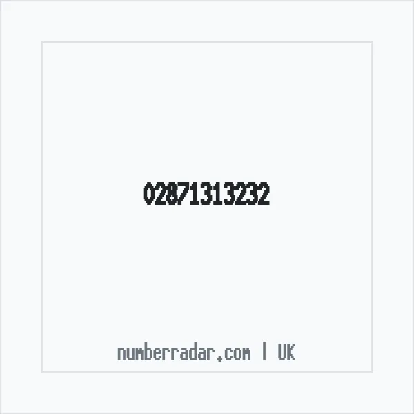 Reverse number check for +44 28 7131 3232 — who called me?