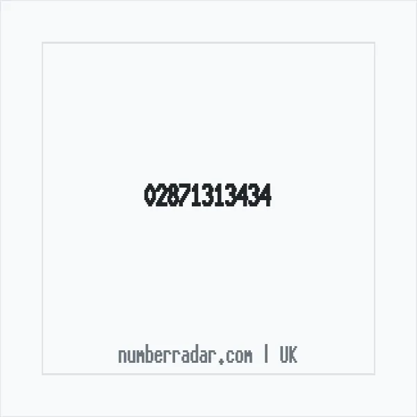 Reverse number check for +44 28 7131 3434 — who called me?
