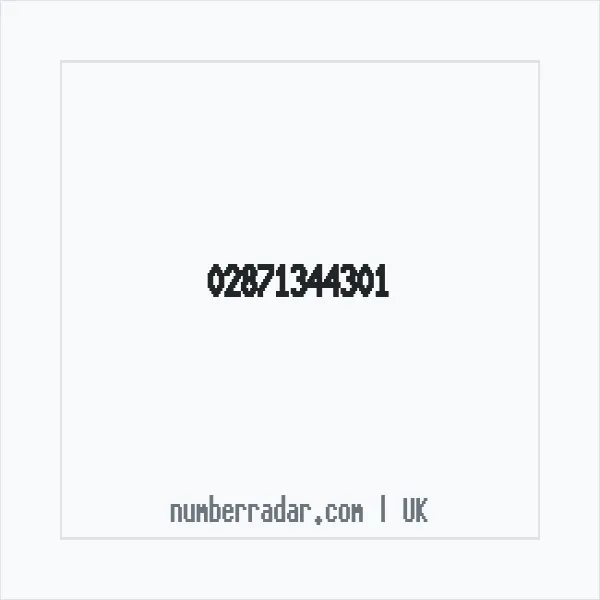 Reverse number check for +44 28 7134 4301 — who called me?