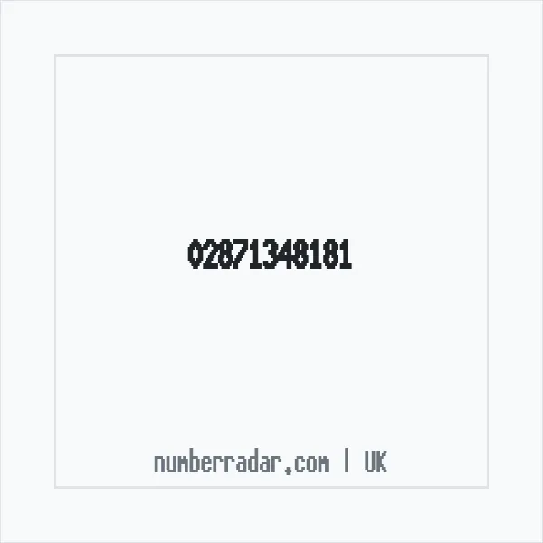 Reverse number check for +44 28 7134 8181 — who called me?