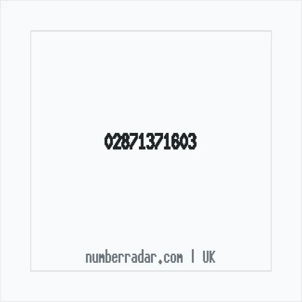 Reverse number check for +44 28 7137 1603 — who called me?