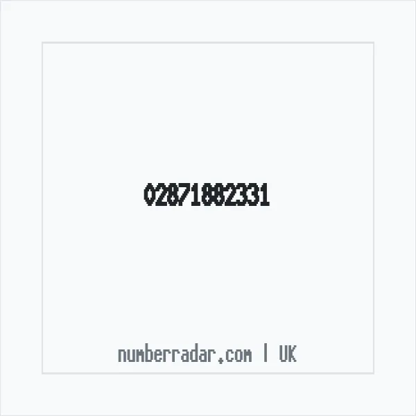 Reverse number check for +44 28 7188 2331 — who called me?