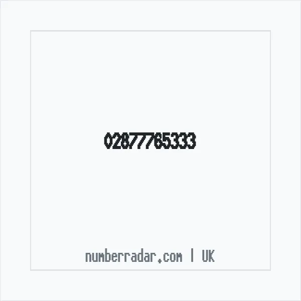 Reverse number check for +44 28 7776 5333 — who called me?