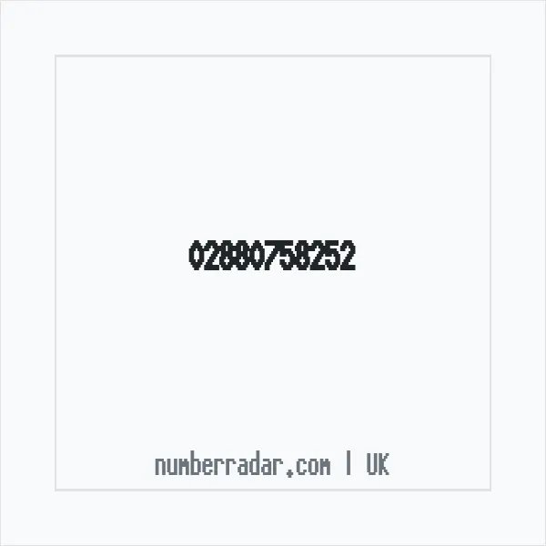 Reverse number check for +44 28 8075 8252 — who called me?