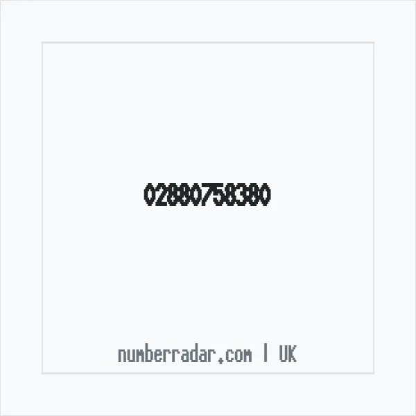 Reverse number check for +44 28 8075 8380 — who called me?