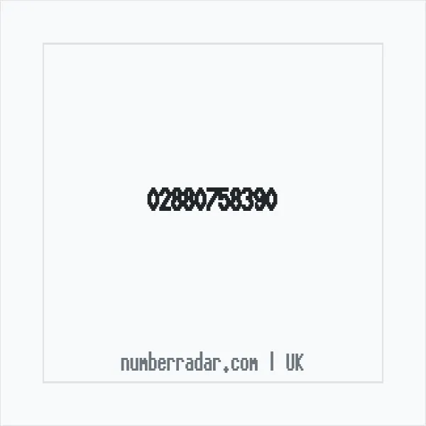 Reverse number check for +44 28 8075 8390 — who called me?