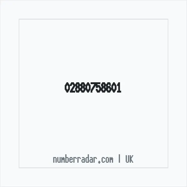 Reverse number check for +44 28 8075 8601 — who called me?