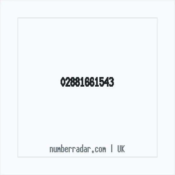 Reverse number check for +44 28 8166 1543 — who called me?