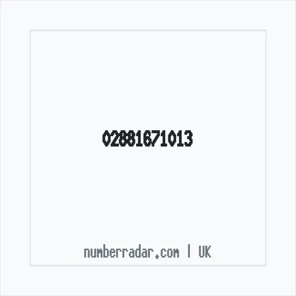 Reverse number check for +44 28 8167 1013 — who called me?