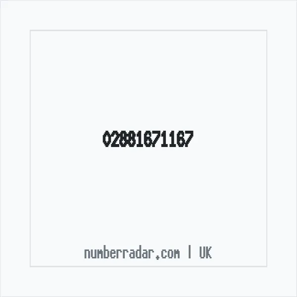 Reverse number check for +44 28 8167 1167 — who called me?