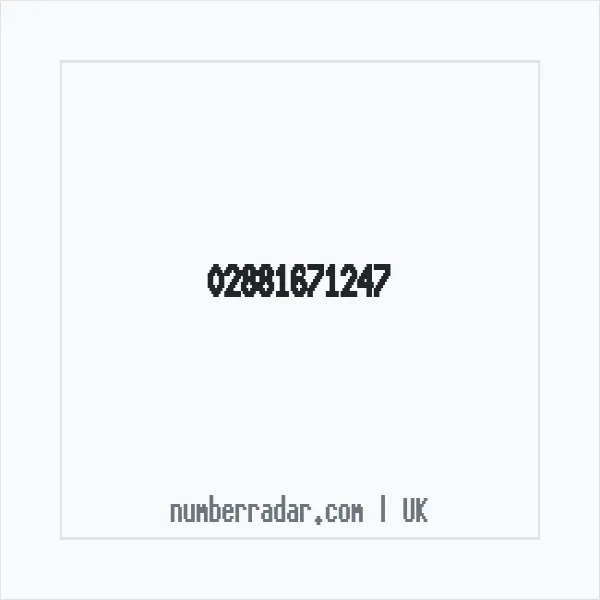 Reverse number check for +44 28 8167 1247 — who called me?