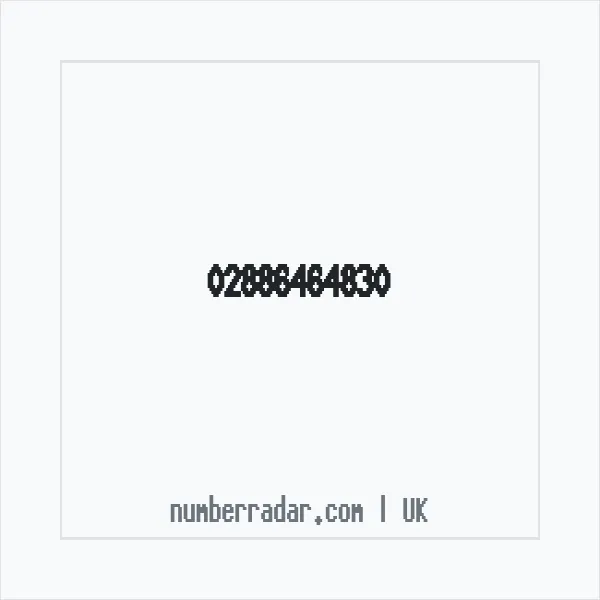 Reverse number check for +44 28 8646 4830 — who called me?
