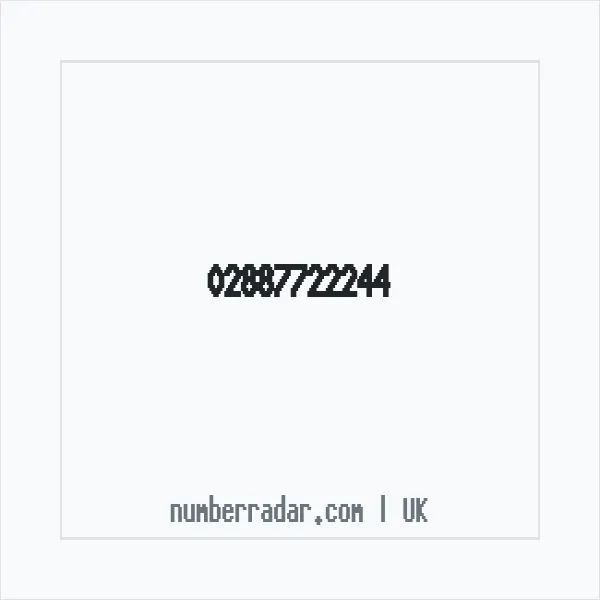 Reverse number check for +44 28 8772 2244 — who called me?