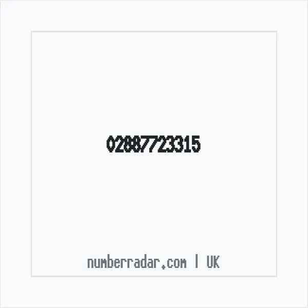 Reverse number check for +44 28 8772 3315 — who called me?