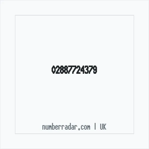 Reverse number check for +44 28 8772 4379 — who called me?