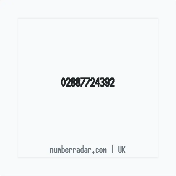 Reverse number check for +44 28 8772 4392 — who called me?