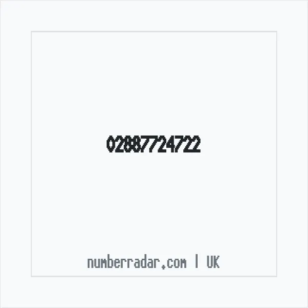 Reverse number check for +44 28 8772 4722 — who called me?