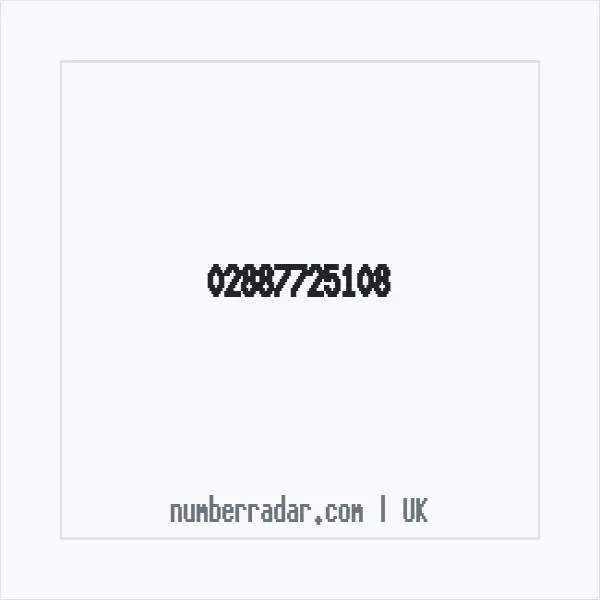 Reverse number check for +44 28 8772 5108 — who called me?