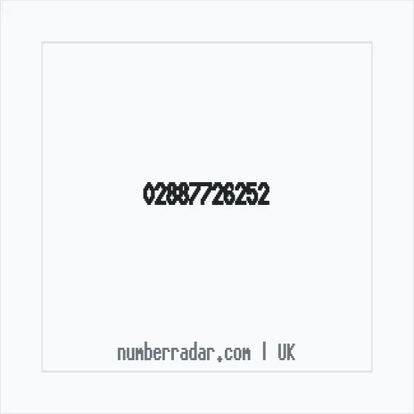 Reverse number check for +44 28 8772 6252 — who called me?