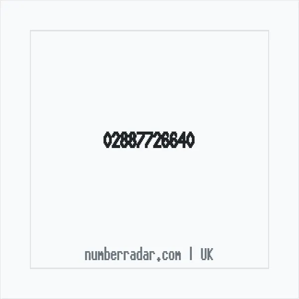 Reverse number check for +44 28 8772 6640 — who called me?
