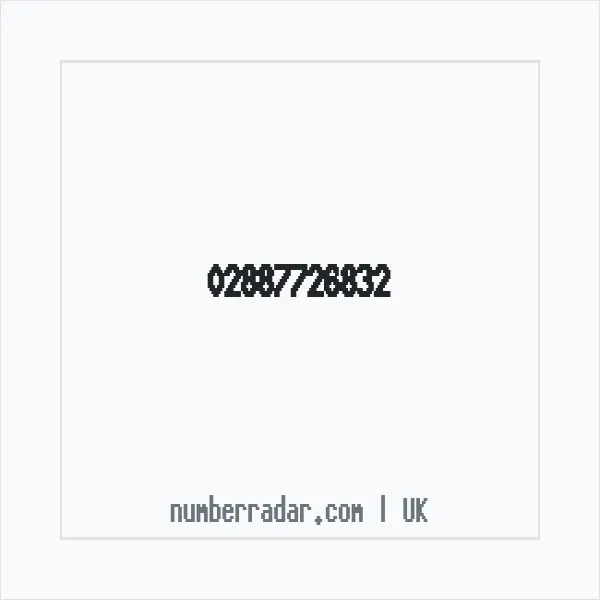 Reverse number check for +44 28 8772 6832 — who called me?