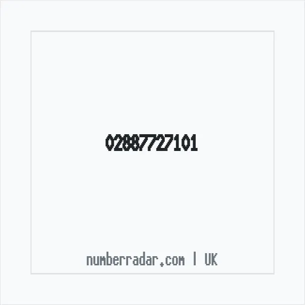 Reverse number check for +44 28 8772 7101 — who called me?