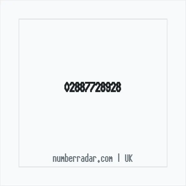 Reverse number check for +44 28 8772 8928 — who called me?