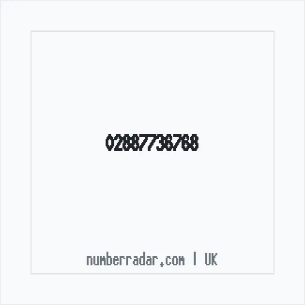 Reverse number check for +44 28 8773 6768 — who called me?