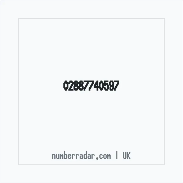 Reverse number check for +44 28 8774 0597 — who called me?