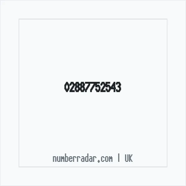 Reverse number check for +44 28 8775 2543 — who called me?